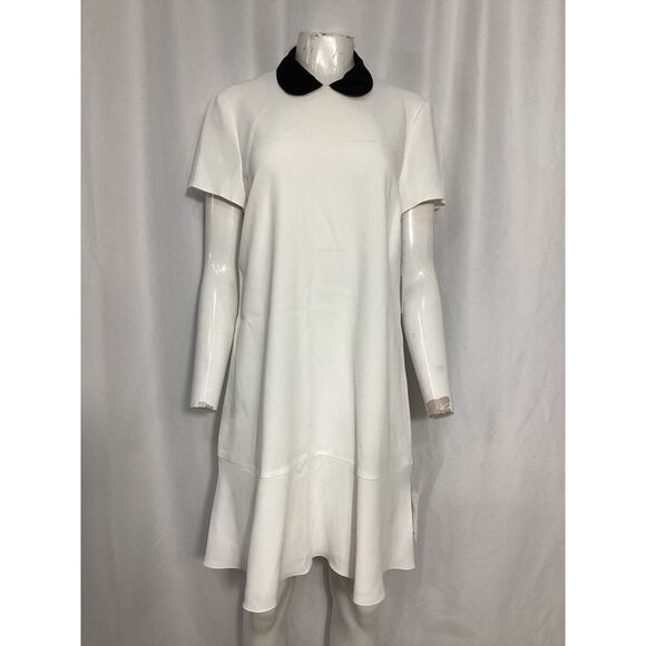 Pre Loved Red Valentino Vintage ALine Dress with Peter Pan Collar Women white